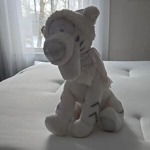 Disney White and Gray Tigger Christmas Plush Toy